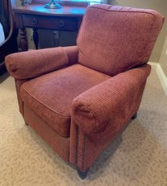 37. Lee Chenille Recliner w/ Nailhead Detail (35" x 33" x 36")