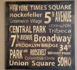 96. New York Artwork (36" x 38")