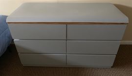 97. Grey 6 Drawer Chest (48" x 19" x 30")