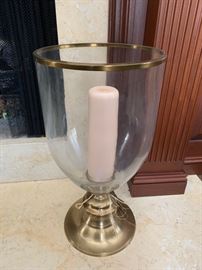 8. Brass and Glass Hurricane (22" x 11") 