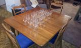 Dining Room Table with Leaves and Greines Bros. Chairs