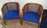SOLD- Wooden Chairs with Upholstered Seats