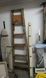 Wood Ladder and Oreck XL Vacuum Cleaner
