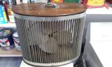 SOLD- Vintage Wood and Metal Fan- works great!