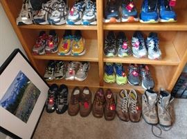 1st Bedroom Right: Running Shoes-IGS, Hoka, DNA, Brook gts 14, New Balance, Hiking-Rockport, Vasque
