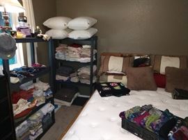 3rd Bedroom Center: Pillows, Sheets-(Queen & Full), Blankets, Towels