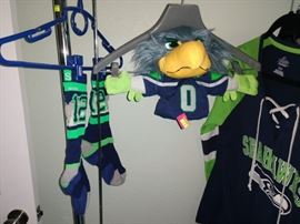 1st Bedroom Right:  Seahawks "Blitz" Puppet, #12 Socks