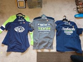 1st Bedroom Right: Seahawks, shirts, Jackets,  Mariners Sweatshirt w/Hood