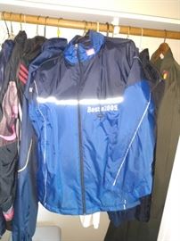 1st Bedroom Right: Skiing & Winter stuff, Boston Marathon 2002, 2005 Windbreakers, Raincoats