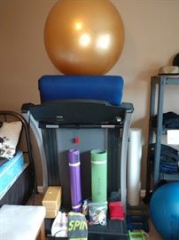 2nd Bedroom Right: Yoga Wood Blocks, Pads, Hand Weights, Scuba Weights, Gold ball