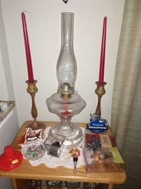 Dining Room:  Oil Lamp, Candles, Etc.