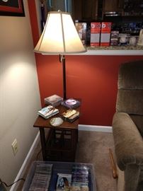 TV Room:  Side Table w/Lamp