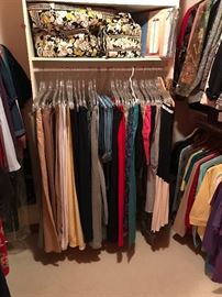Closets full of clothes 