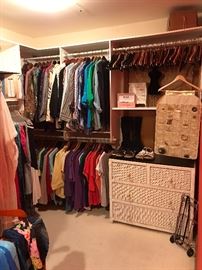 Closets full of clothes 