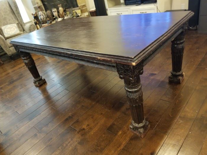 Hand carved Indonesian dining table