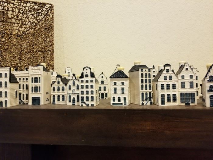 KLM Delftware miniature houses