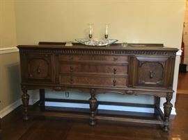 Antique Walnut Buffet, Sideboard, Console, Cabinet