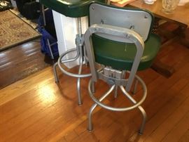 Back view of drafting stools