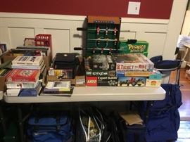 Puzzles, Board Games, Foosball , DVD’s, Paperback Books, Backpack, Duffle bags