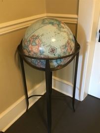 Replogle Globe and iron floor stand