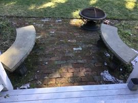 Concrete Benches, Fire Pit