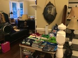 Vintage Russian Military Framed Picture, Sports Memorabilia. Shaun Alexander signed Washington Red skins jersey, Shaun Alexander signed SeaHawks photo,  Championship t-shirts, 12's jersey, etc.