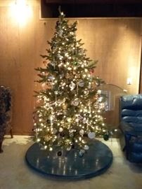 8 Foot Artificial Christmas Tree Fully Decorated