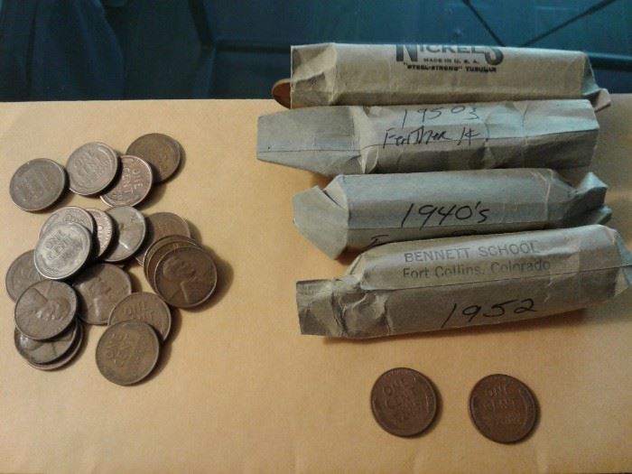 1940s and 1950s Feather Pennies