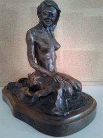 Bronze Lady Sculpture Named Sunbeam