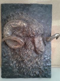 Bronze Sculpture Horned Sheep