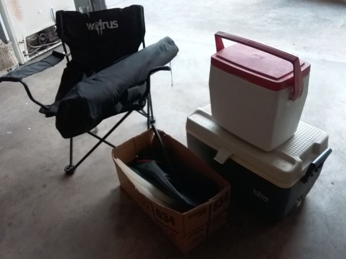 Chairs, Coolers, and Snorkel Items