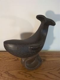 Clay Whale Statue