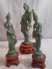 Jade Like Oriental Statues