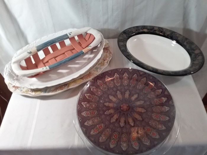 Large Assortment of Platters and Plates