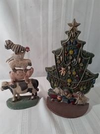 Lot of 2 Metal Door Stops