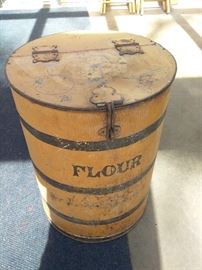 Metal Flour Barrel