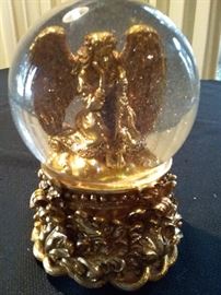 Ornate Angel Snow Globe and Music Box
