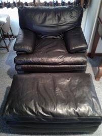 Polyester Chair and Footrest