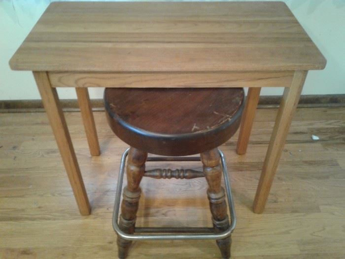Small Rectangle Table and Swivel Stool