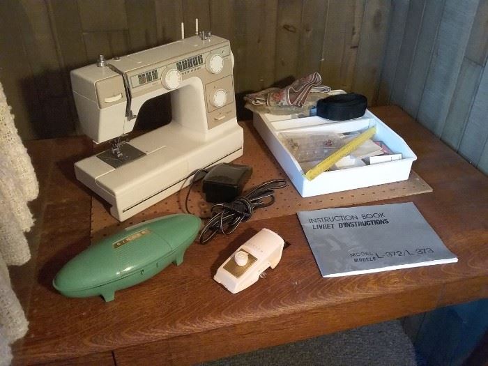 Vintage Sewing Machine and Accessories