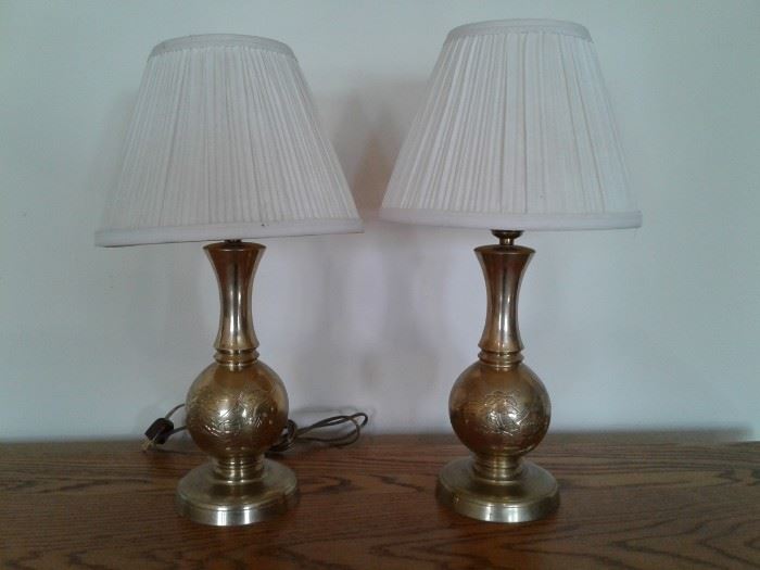 x2 Etched Brass Lamps