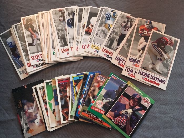 Large collection of baseball and sports cards , more in a box.  They will be sold as one lot. 