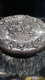 Sterling lid dresser jar