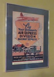 Framed vintage ad