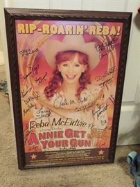 Cast signed Annie Get Your Gun poster with Reba McEntire