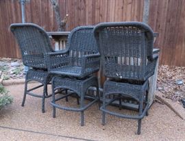 Wicker bar stools
