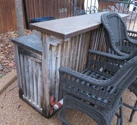 Rustic bar with copper
