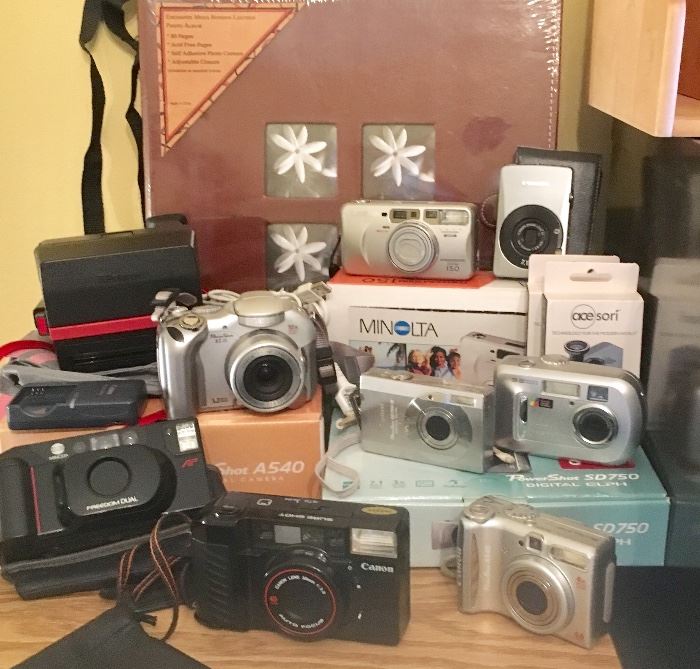 Various cameras - digital, Polaroid & film