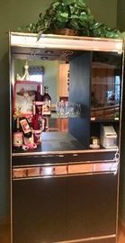 Vintage mirrored bar cabinet