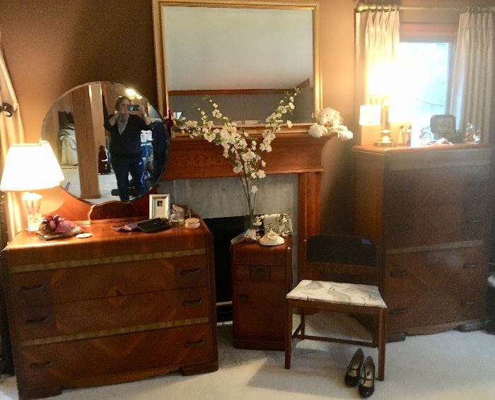 Antiques dressers with Night Stand & bench